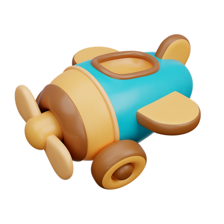 Jouet avion en bois  3D Icon