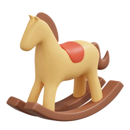 Jouet cheval en bois  3D Icon