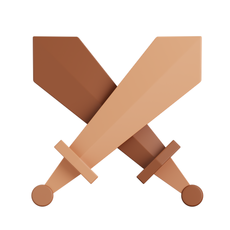 Jouet en bois d'épée  3D Icon