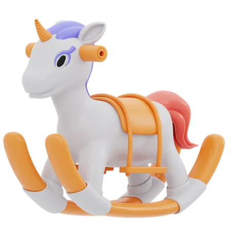 Jouet licorne à bascule  3D Icon