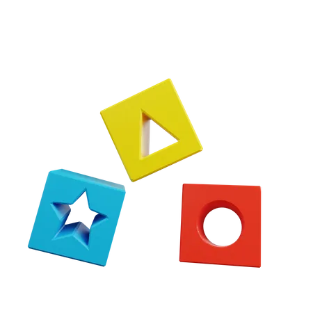 Jouets cubes pour enfants  3D Illustration