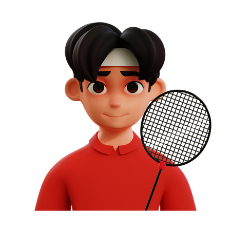 Joueur de badminton  3D Icon