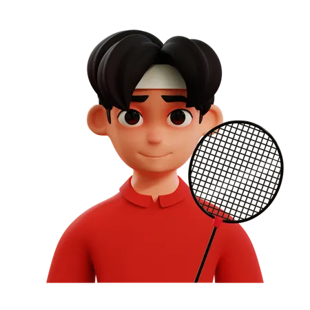 Joueur de badminton  3D Icon