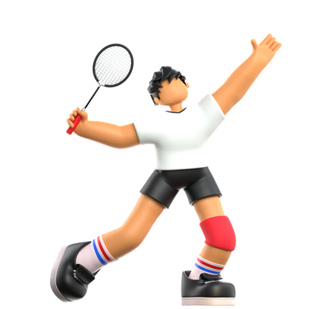 Joueur de badminton  3D Icon