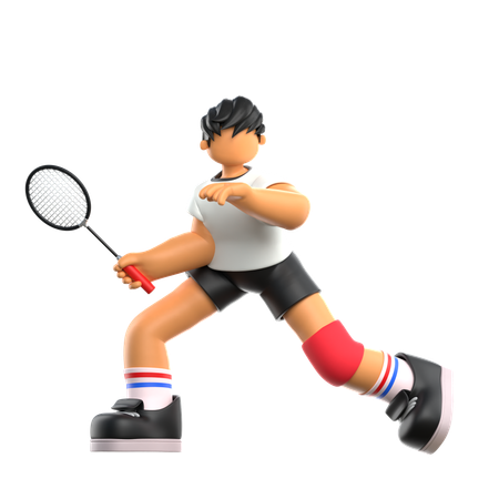 Joueur de badminton  3D Icon