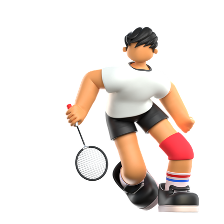 Joueur de badminton  3D Icon