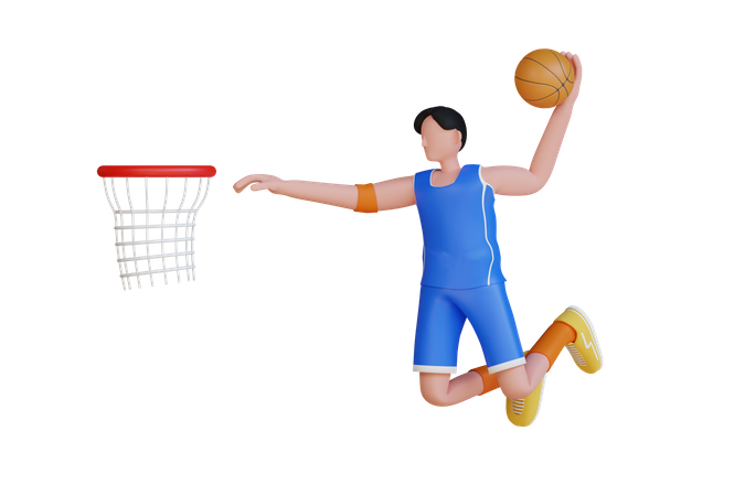 Joueur de basketball  3D Illustration