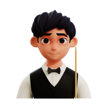 Joueur de billard  3D Icon