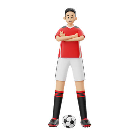 Joueur de football  3D Illustration