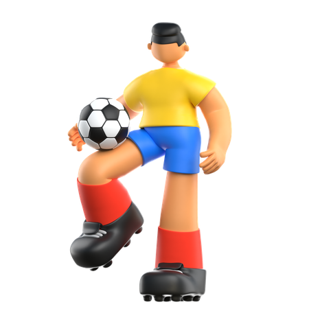 Joueur de football  3D Illustration