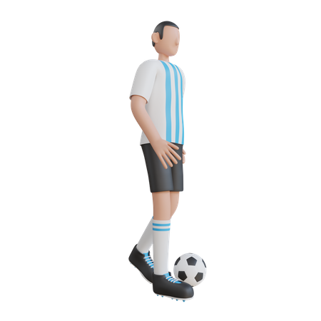 Joueur de football  3D Illustration