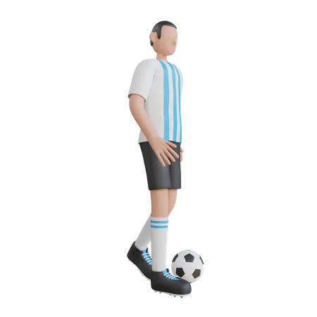 Joueur de football  3D Illustration