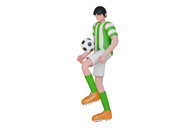 Joueur de football  3D Illustration