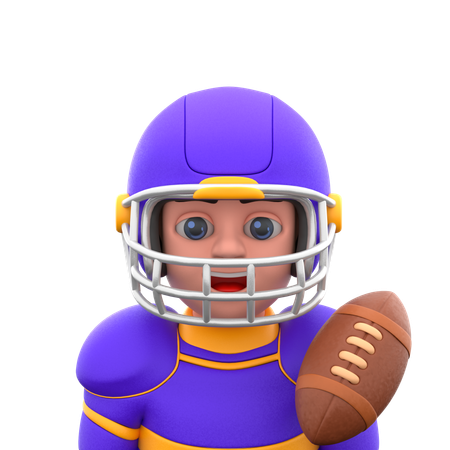 Joueur de football américain  3D Icon