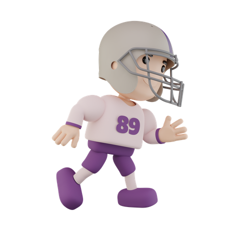 Joueur de football américain  3D Illustration