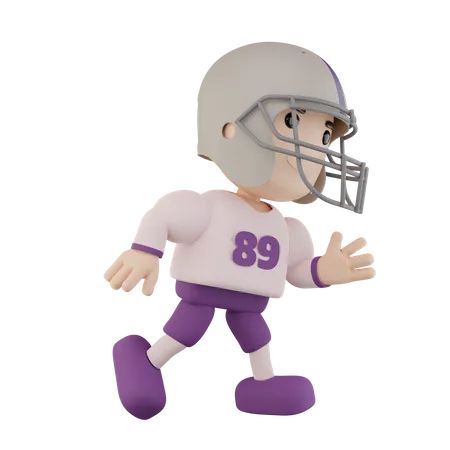 Joueur de football américain  3D Illustration