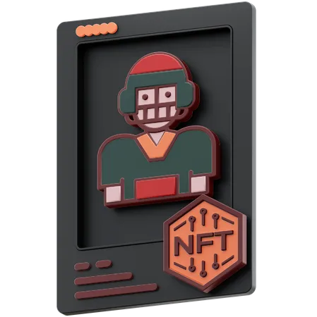 Joueur de football américain nft  3D Icon