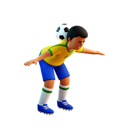 Joueur de football faisant du freestyle  3D Illustration