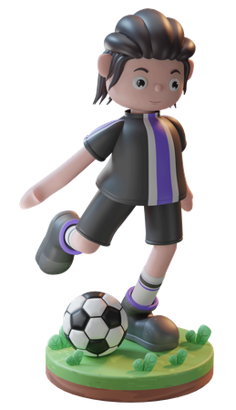 Joueur de football jouant en match  3D Icon