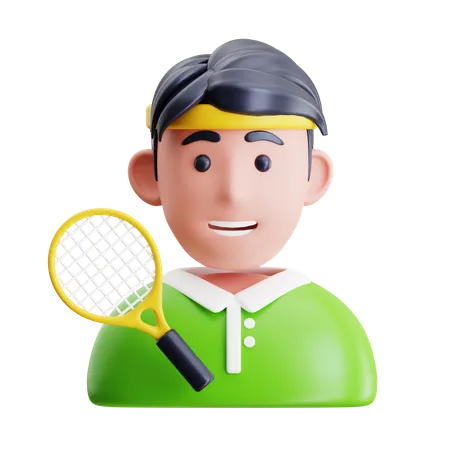 Joueur de tennis  3D Icon