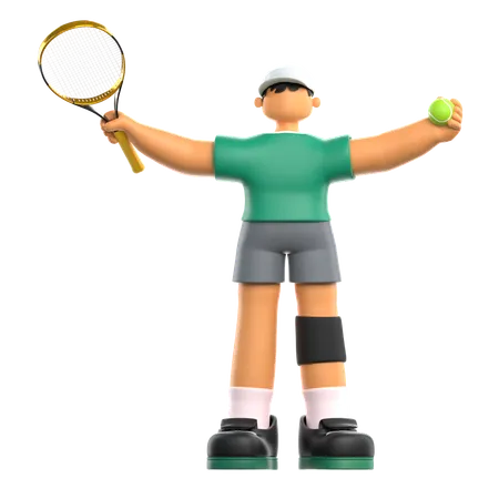 Joueur de tennis  3D Icon