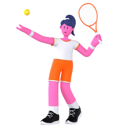 Joueur de tennis  3D Illustration