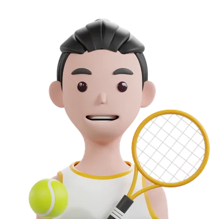 Joueur de tennis masculin  3D Icon