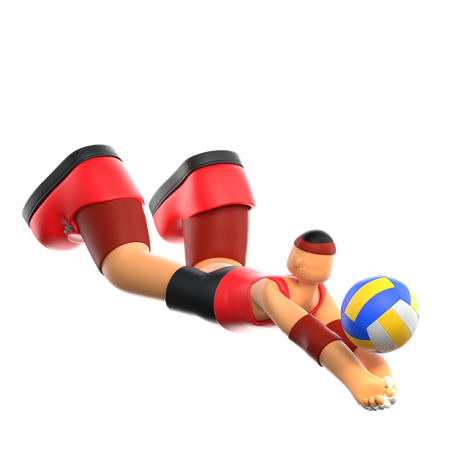 Joueur de volleyball  3D Illustration