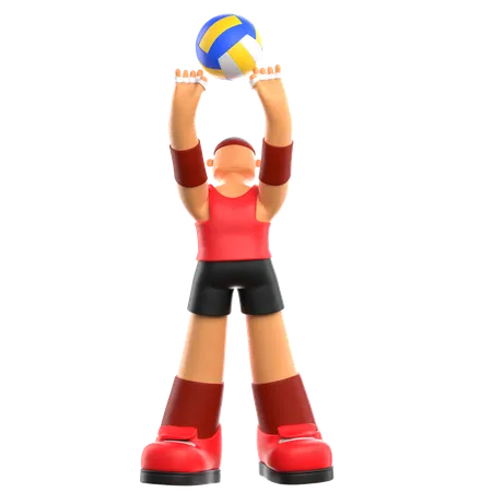 Joueur de volleyball  3D Illustration