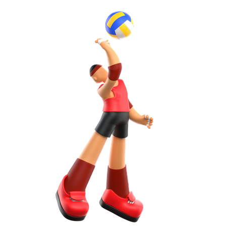 Joueur de volleyball  3D Illustration