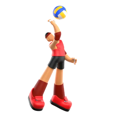 Joueur de volleyball  3D Illustration