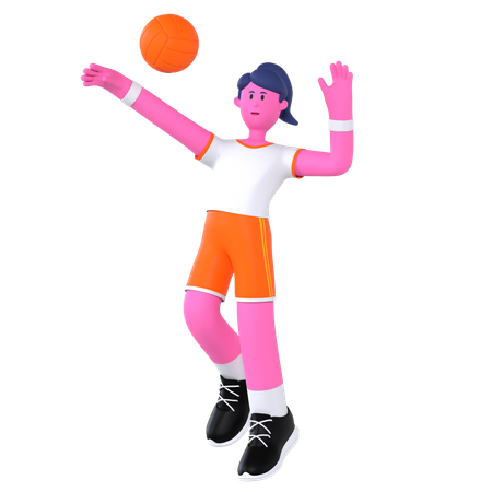 Joueur de volleyball  3D Illustration