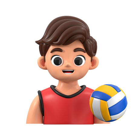 Avatar de joueur de volley-ball  3D Icon