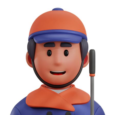 Joueur de jockey  3D Icon