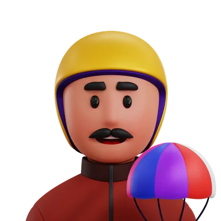 Joueur parachutiste  3D Icon