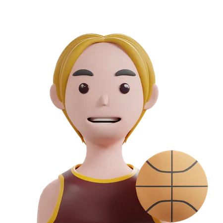 Joueuse de basket-ball  3D Icon