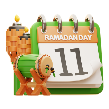 Jour 11 du ramadan  3D Icon