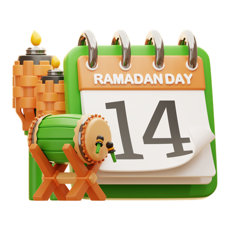 Jour 14 du ramadan  3D Icon