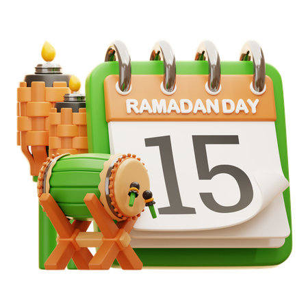 Jour 15 ramadan  3D Icon