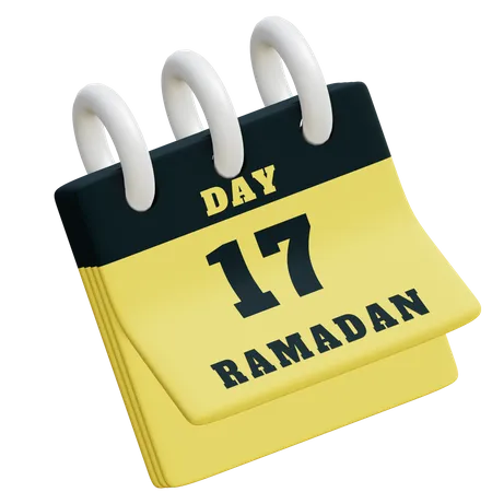 Jour 17 du calendrier du ramadan  3D Illustration