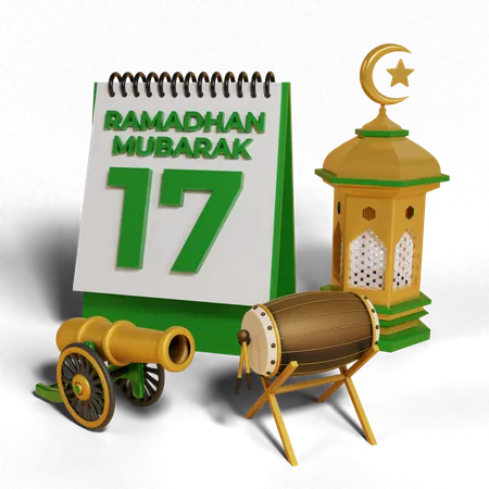 Jour 17 ramadhan  3D Icon