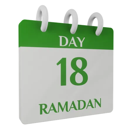 Jour 18 du ramadan  3D Illustration
