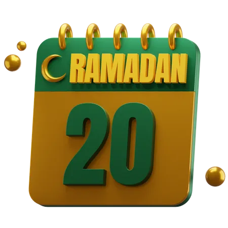 Jour 20 ramadan  3D Icon