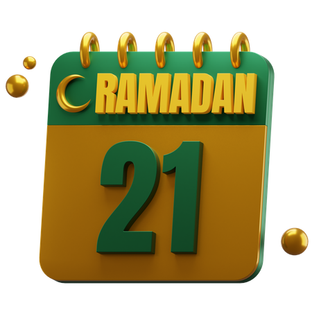 Jour 21 du ramadan  3D Icon
