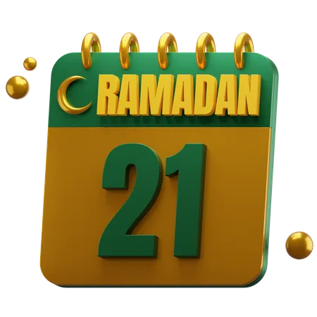 Jour 21 du ramadan  3D Icon