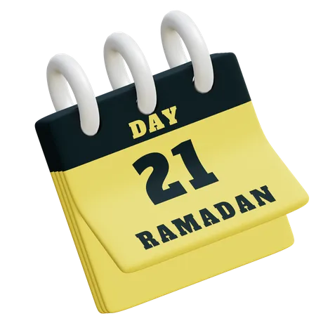 Jour 21 du calendrier du ramadan  3D Illustration