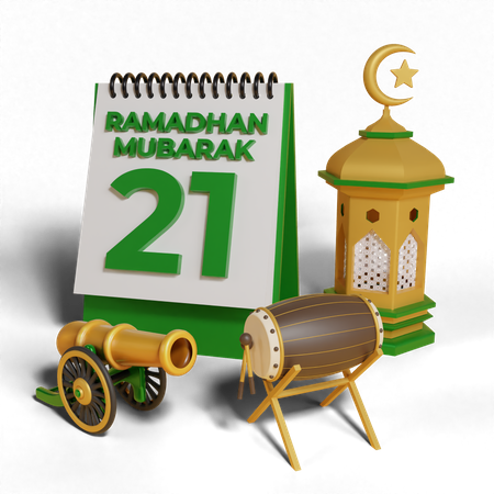 Jour 21 ramadhan  3D Icon