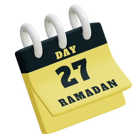 Jour 27 du calendrier du ramadan  3D Illustration