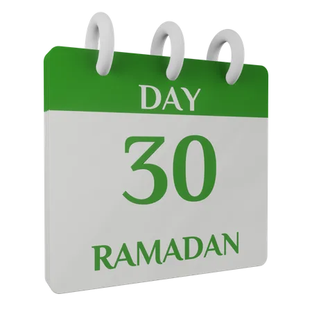 Jour 30 ramadan  3D Illustration