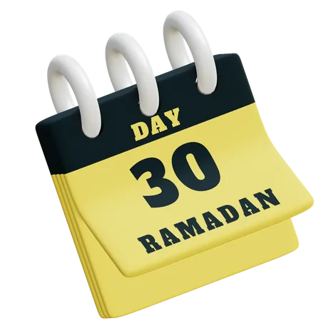 Jour 30 du calendrier du ramadan  3D Illustration